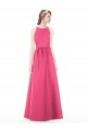Acheter Rubis Trapèze Col bijou Satiné Longue Robes demoiselle d'honneur