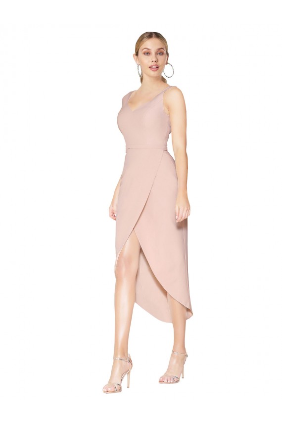 Acheter Sirène Bretelles spaghetti Crêpe Stretch Courte Asymétrique Robes demoiselle d'honneur / Robes de soirée / Robes de cocktail