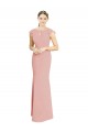 Acheter Sirène Col Bateau Col Haut Mousseline Longue Robes demoiselle d'honneur