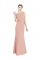 Acheter Sirène Col Bateau Col Haut Mousseline Longue Robes demoiselle d'honneur