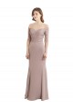 Acheter Sirène Col Haut Mousseline Dentelle Longue Robes demoiselle d'honneur