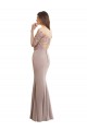 Acheter Sirène Col Haut Mousseline Dentelle Longue Robes demoiselle d'honneur