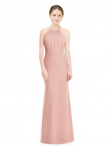 Acheter Sirène Licou Mousseline Longue Robes demoiselle d'honneur