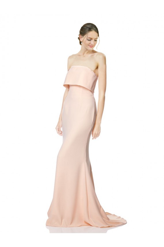 Acheter Sirène Sans bretelle Col Haut Crêpe Stretch Longue Formelles Robes demoiselle d'honneur / Robes de soirée / Robes de bal