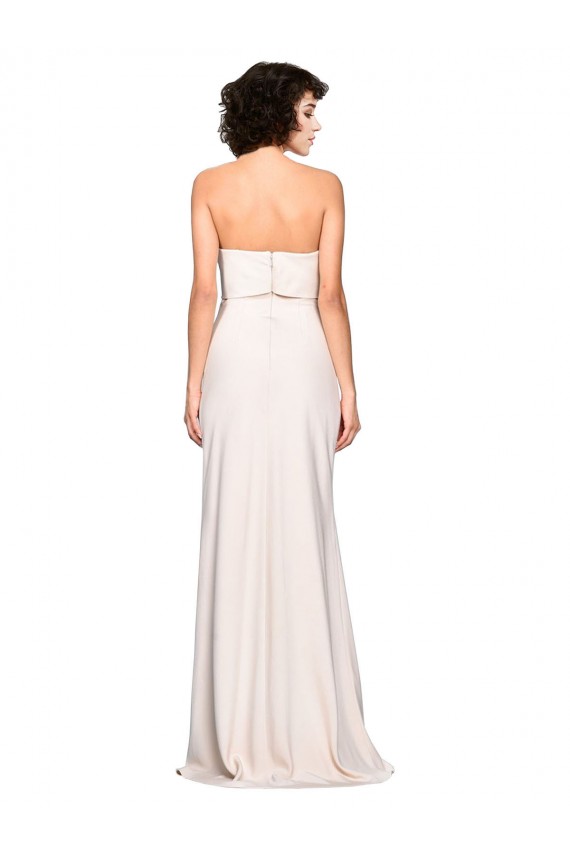 Acheter Sirène Sans bretelle Crêpe Stretch Longue Robes demoiselle d'honneur / Robes de bal