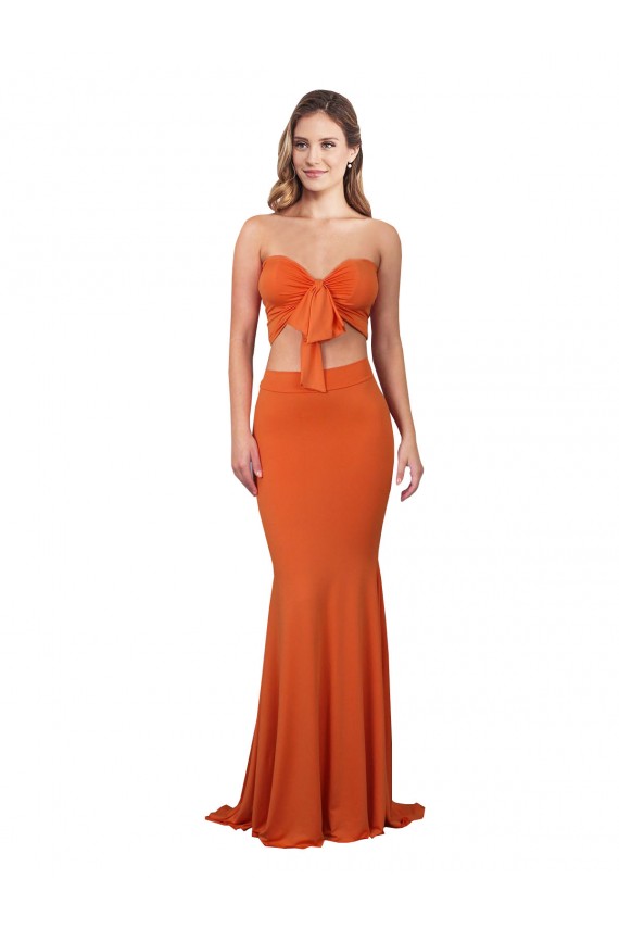 Acheter Sirène Sans bretelle Spandex Longue Formelles Robes demoiselle d'honneur / Robes de soirée / Robes de bal