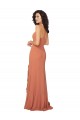 Acheter Trapèze Col Carré Mousseline Longue Robes demoiselle d'honneur
