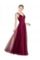 Acheter Trapèze Col V Tulle Longue Robes demoiselle d'honneur