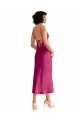 Acheter Trapèze Col V midi Satiné Stretch Courte Robes demoiselle d'honneur / Robes de soirée / Robes de cocktail