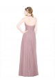 Acheter Trapèze Licou Col V Tulle Longue Robes demoiselle d'honneur