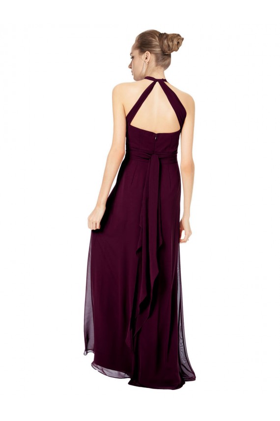 Acheter Trapèze Licou Mousseline Longue Robes demoiselle d'honneur