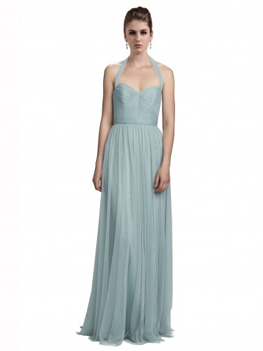 Acheter Trapèze Licou Tulle Longue Robes demoiselle d'honneur