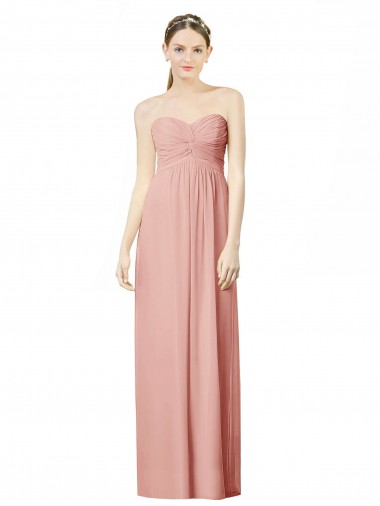 Acheter Trapèze Mousseline Longue Robes demoiselle d'honneur