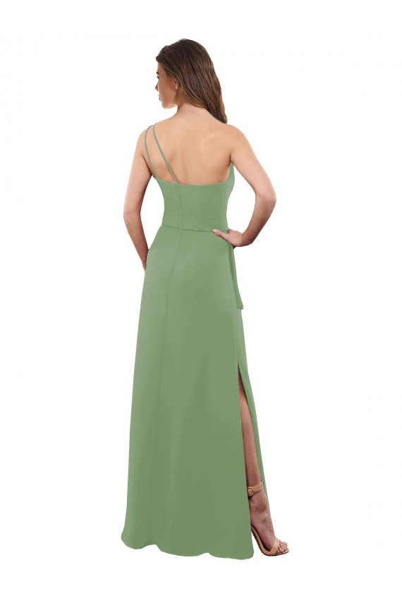 Acheter Trapèze Mousseline Longue Robes demoiselle d'honneur
