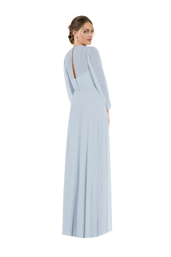 Acheter Trapèze Sans bretelle Mousseline Longue Formelles Robes demoiselle d'honneur / Robes de soirée