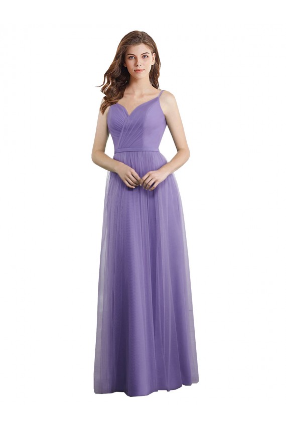 Acheter Trapèze Tulle Longue Robes demoiselle d'honneur