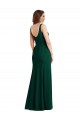 Acheter Trompette Col Carré Crêpe Stretch Longue Robes demoiselle d'honneur / Robes de bal