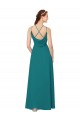 Acheter Vert Chasseur Fourreau Col Haut Mousseline Longue Robes demoiselle d'honneur