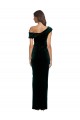 Acheter Vert foncé Fourreau Épaule Dénudée Velours Stretch Longue Asymétrique Formelles Robes demoiselle d'honneur / Robes de soirée / Robes de bal