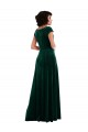 Acheter Vert foncé Trapèze Velours Stretch Longue Robes demoiselle d'honneur / Robes de bal