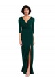 Acheter Vert foncé Trompette Col V Spandex Longue Formelles Robes demoiselle d'honneur / Robes de soirée / Robes de bal
