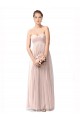 Acheter Vintage Rose Trapèze Tulle Longue Robes demoiselle d'honneur