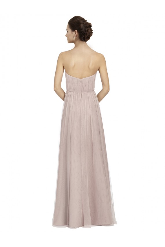 Acheter Vintage Rose Trapèze Tulle Longue Robes demoiselle d'honneur