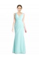 Acheter Waterfall Sirène Col V Mousseline Dentelle Longue Robes demoiselle d'honneur