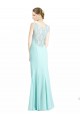 Acheter Waterfall Sirène Col V Mousseline Dentelle Longue Robes demoiselle d'honneur